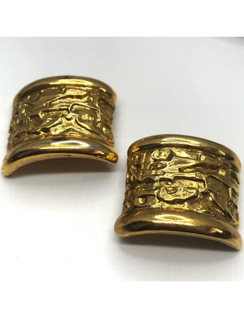 Boucles d'oreille clips YSL SAINT LAURENT Vintage