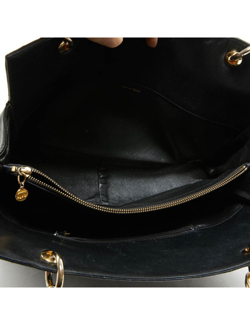 Shopping bag CHANEL cuir d'agneau noir