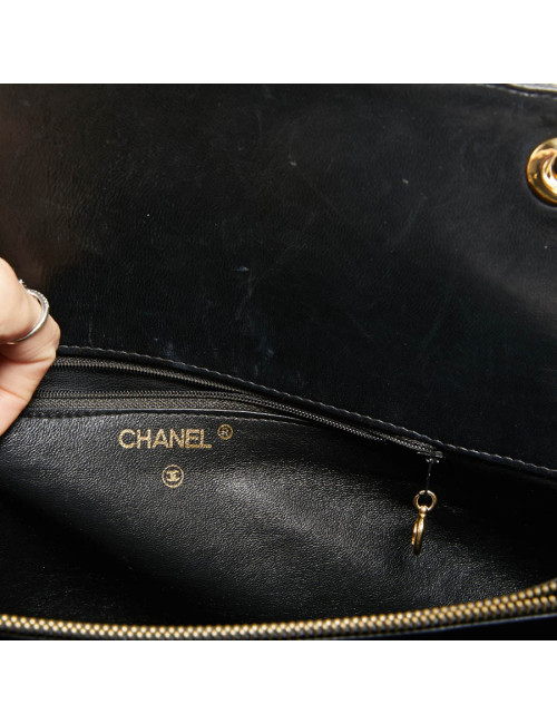 Shopping bag CHANEL cuir d'agneau noir