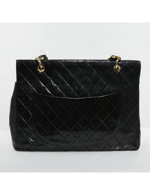 Shopping bag CHANEL cuir d'agneau noir