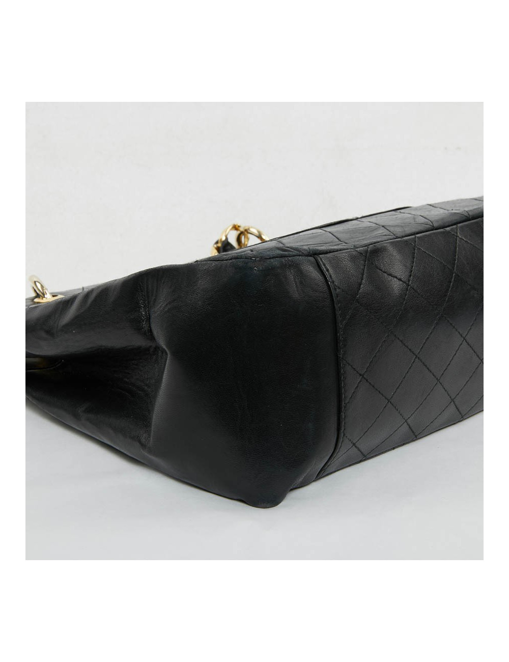 Shopping bag CHANEL cuir d'agneau noir