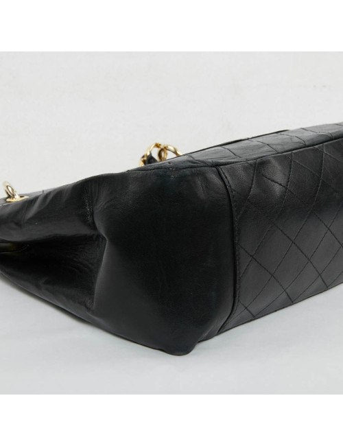 Shopping bag CHANEL cuir d'agneau noir