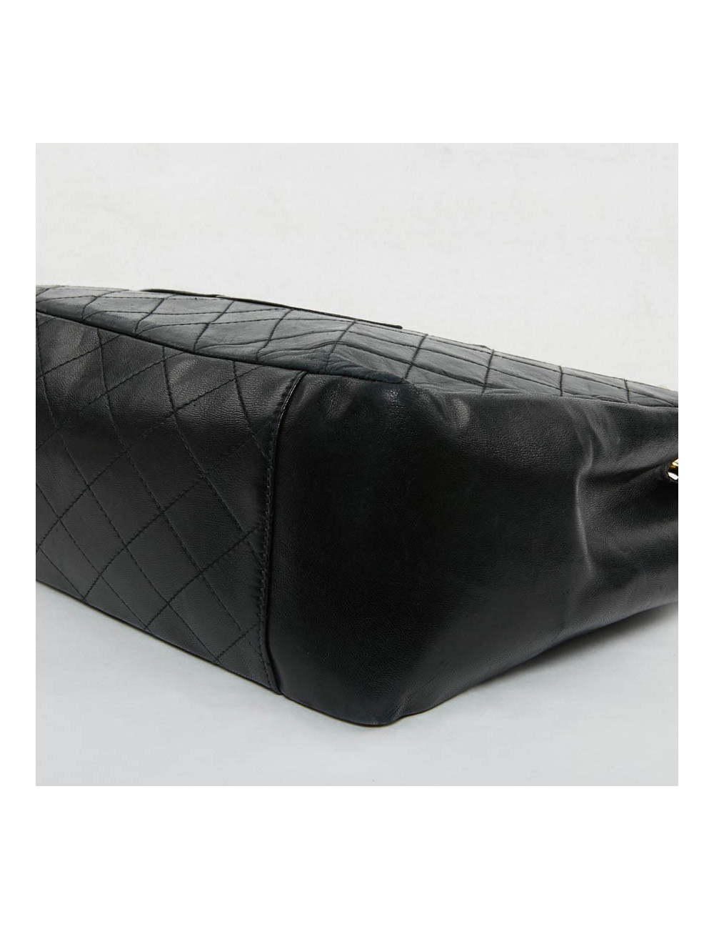 Shopping bag CHANEL cuir d'agneau noir