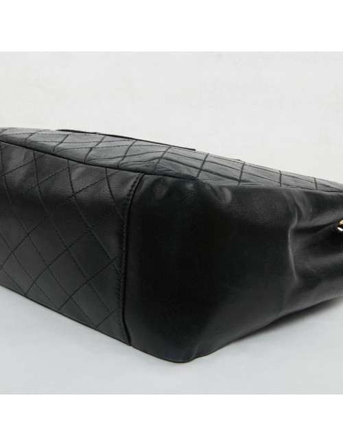 Shopping bag CHANEL cuir d'agneau noir