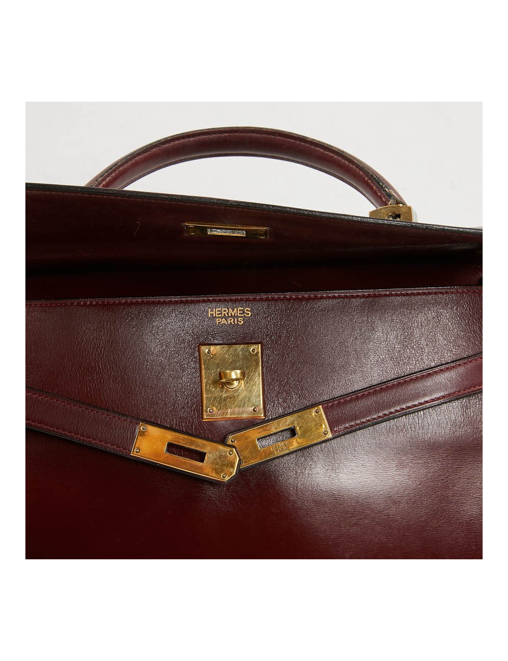 Kelly 32 rouge H HERMES Vintage