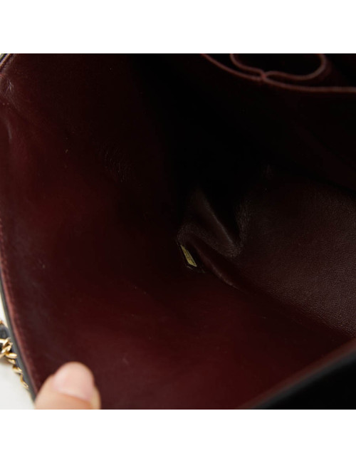 Grand sac classique CHANEL cuir matelassé noir