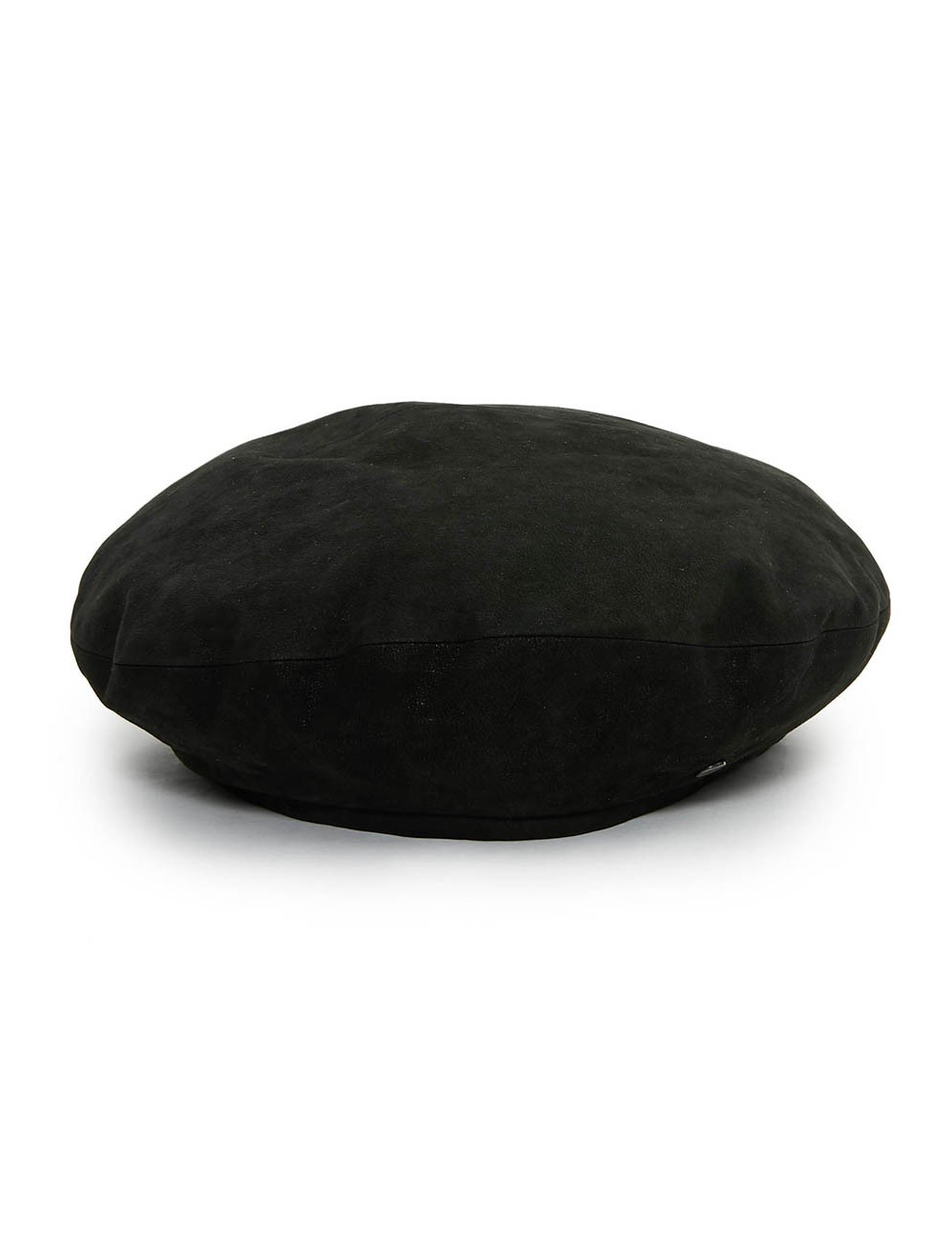 Beret MAISON MICHEL noir cuir d'agneau