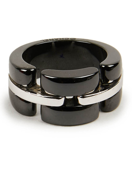 Bague Ultra CHANEL T 50 OR BLANC ET ONIX