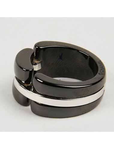Bague Ultra CHANEL T 50 OR BLANC ET ONIX 2