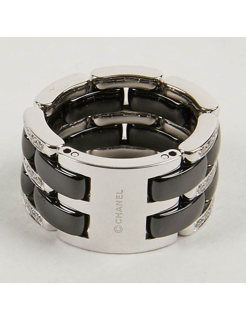  Bague Ultra T 54 CHANEL or blanc 750/1000 et diamants