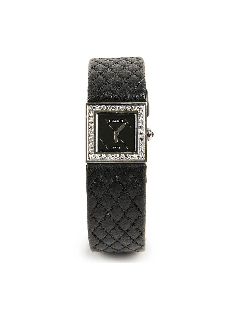 Montre CHANEL Wristwatch en acier et diamants