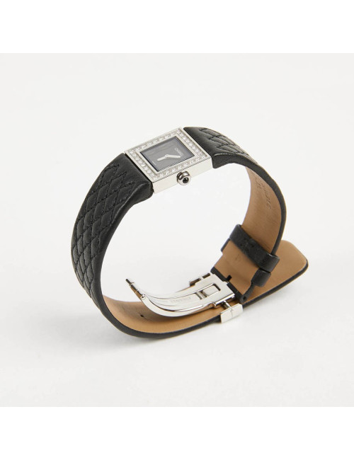 CHANEL quilted steel and diamonds watch
