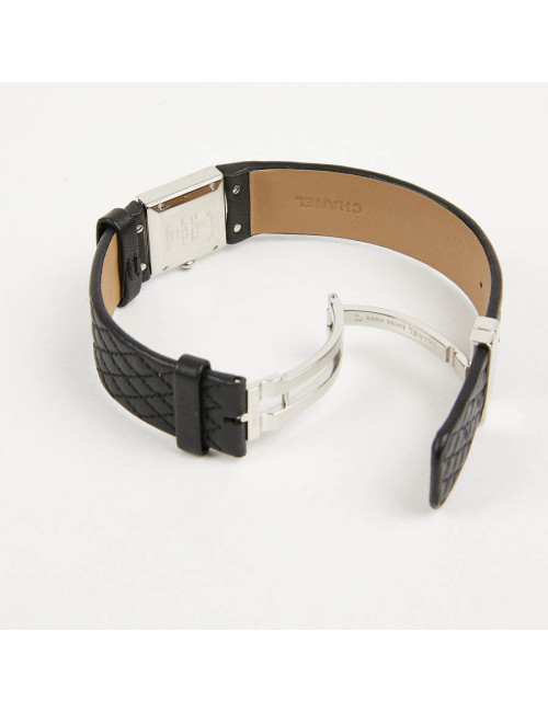 CHANEL quilted steel and diamonds watch