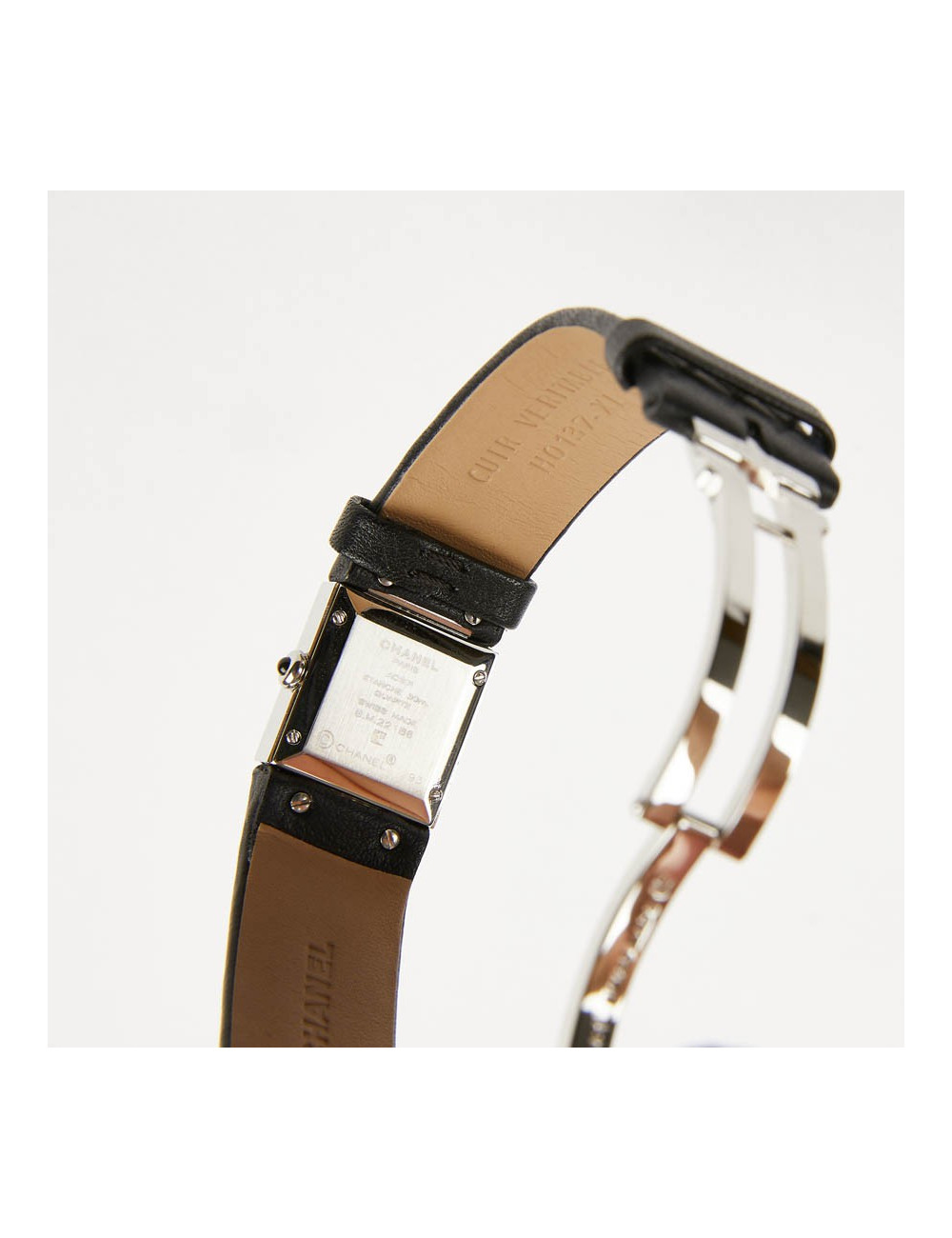 CHANEL quilted steel and diamonds watch