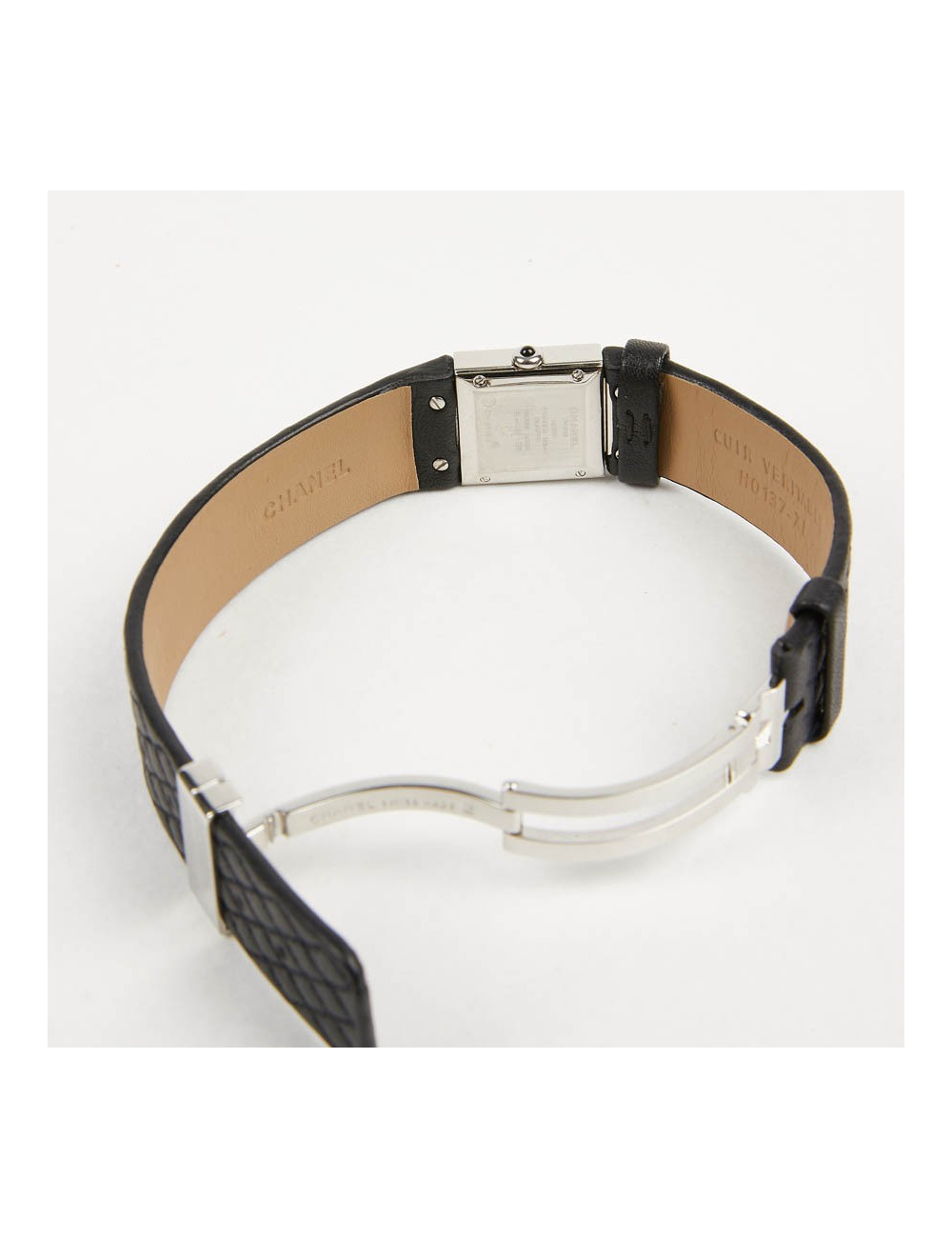 Montre CHANEL Wristwatch en acier et diamants