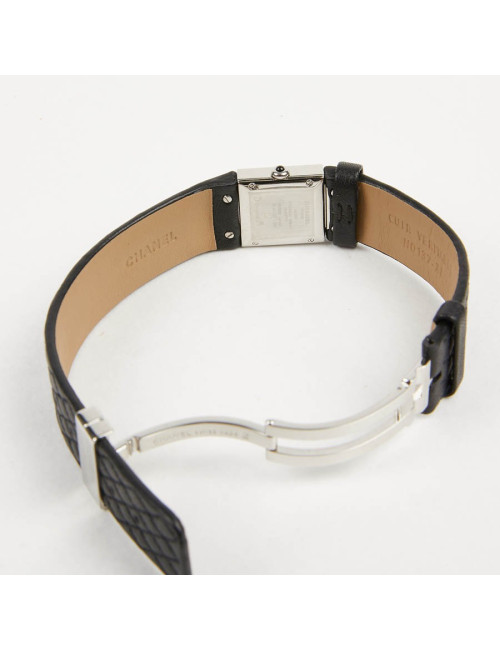 CHANEL quilted steel and diamonds watch