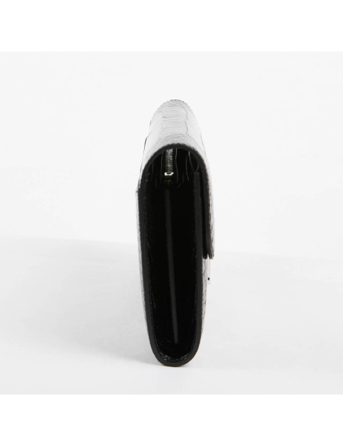 Pochette HERMES crocodile noir