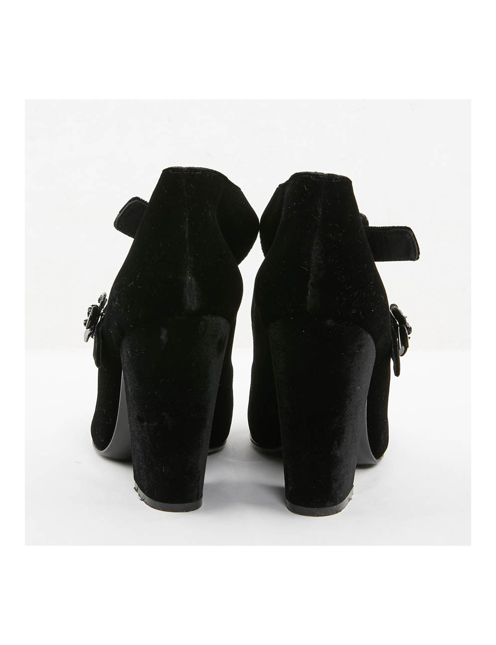 Escarpins PRADA T 39.5 velours bicolore