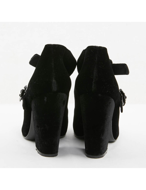 Escarpins PRADA T 39.5 velours bicolore