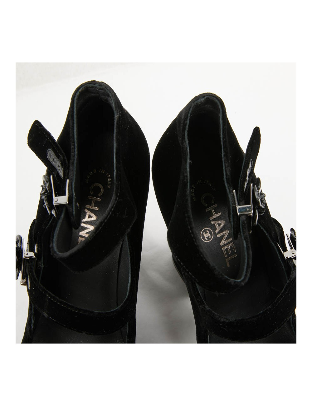 Escarpins PRADA T 39.5 velours bicolore