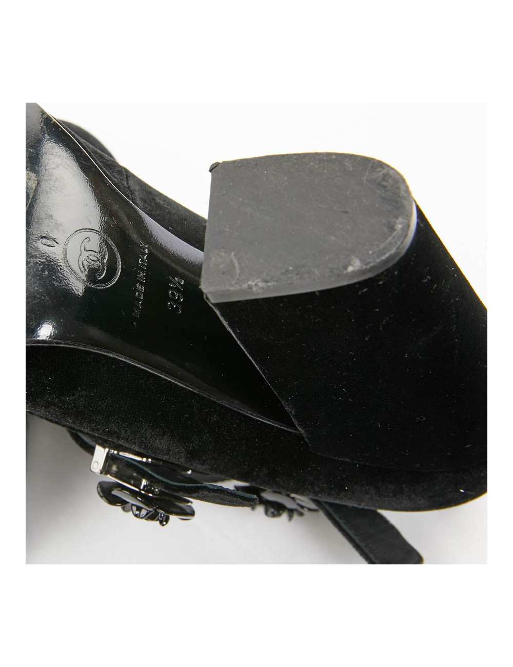 Escarpins PRADA T 39.5 velours bicolore