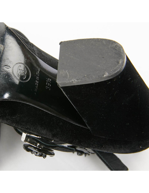 Escarpins PRADA T 39.5 velours bicolore