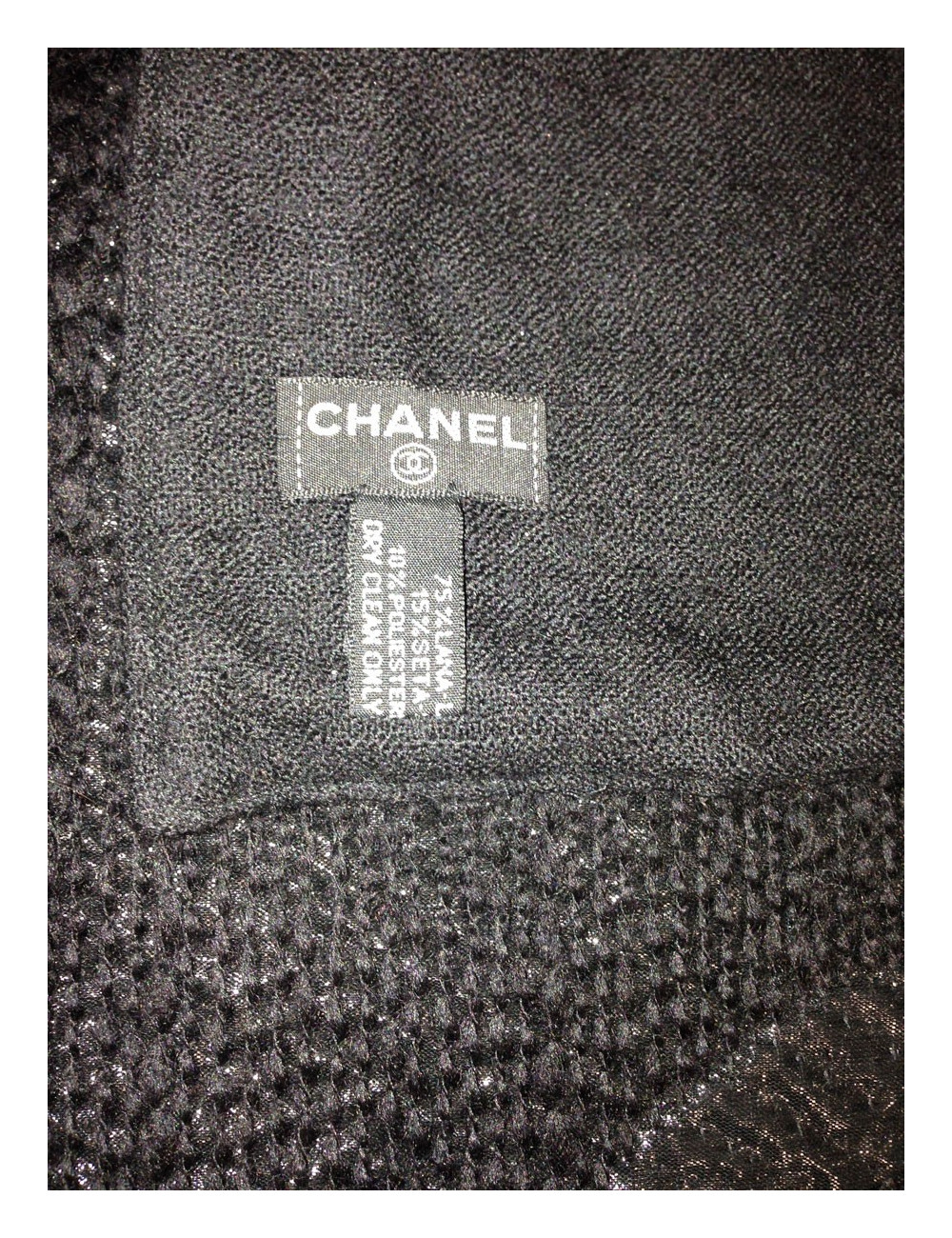 Écharpe CHANEL laine et lurex logo CC