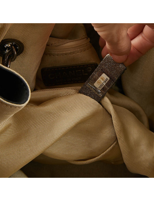 Grand sac Chanel doré brillant