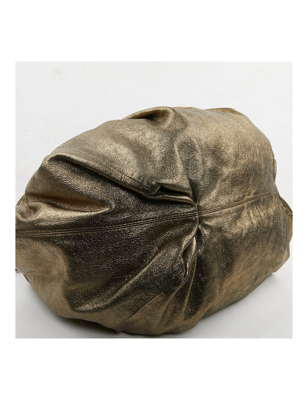 Grand sac Chanel doré brillant