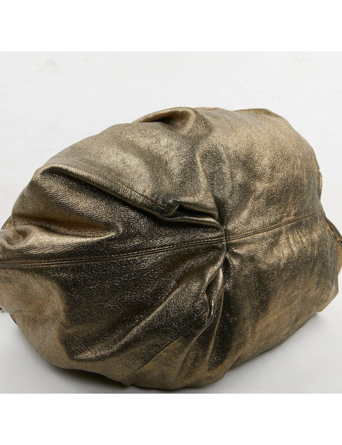 Grand sac Chanel doré brillant