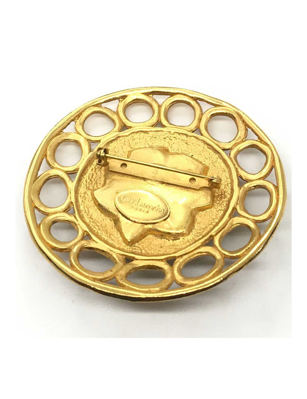 xxx Broche GUY LAROCHE ronde vintage