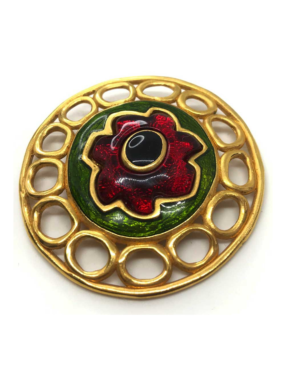 xxx Broche GUY LAROCHE ronde vintage