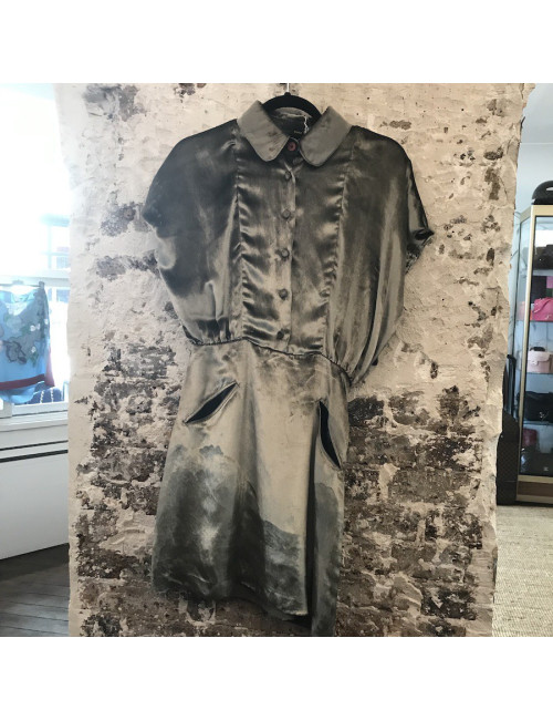 Robe T  FENDI en velours bronze brillant