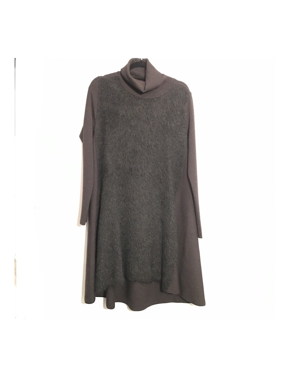 Robe T L LOUIS VUITTON laine grise et mohair