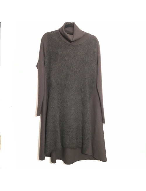 Robe T L LOUIS VUITTON laine grise et mohair