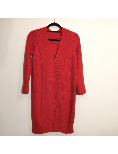 Robe MAISON RABIH KAIROUZ en tricot corail