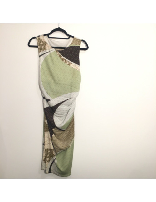 Robe EMILIO PUCCI T 40 FR en soie à motifs vert