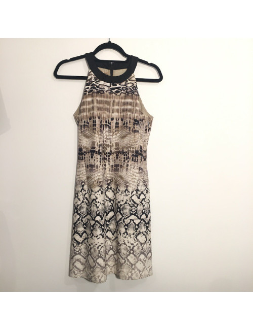 Robe GIAMBATTISTA VALLI T 42 FR en soie à motif serpent vert