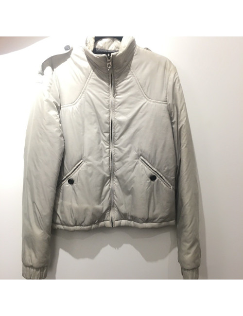 Doudoune CHANEL T 40 grise clair