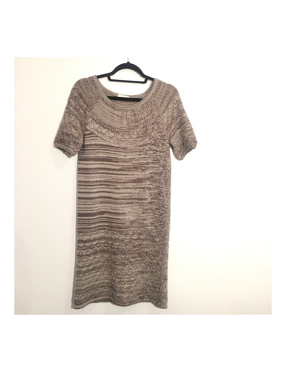 E.S Robe CHLOE en laine beige