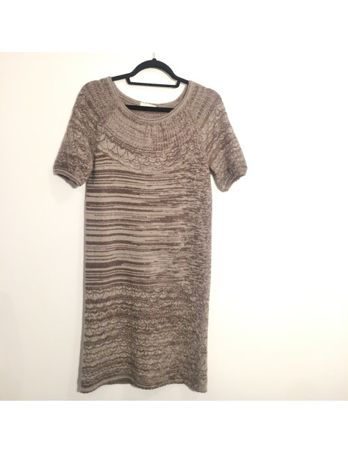 E.S Robe CHLOE en laine beige