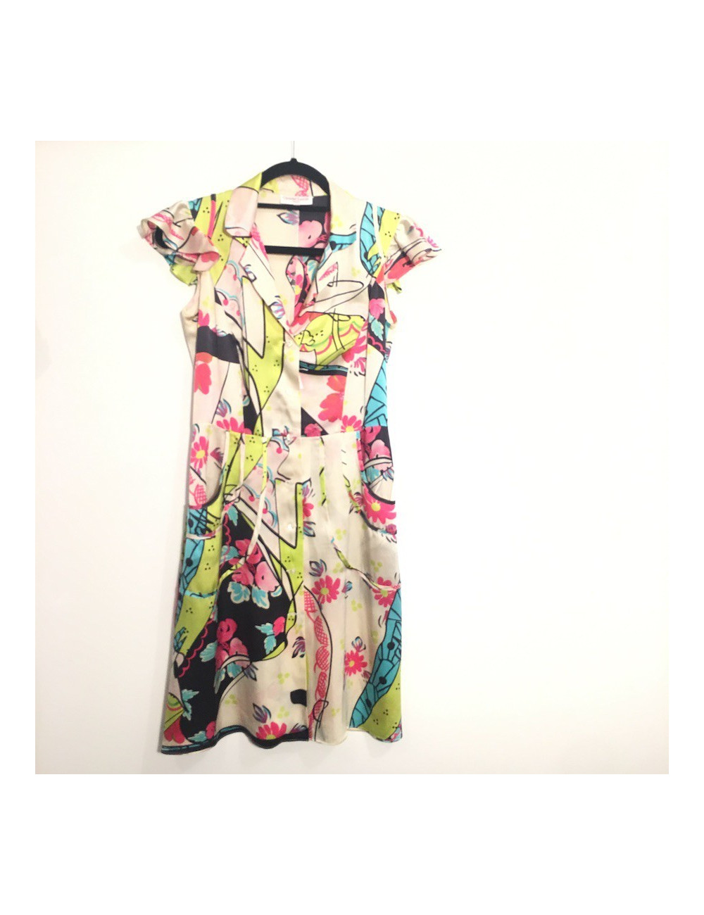 Robe CHRISTIAN LACROIX en soie imprimé