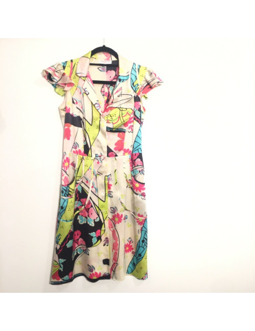 Robe CHRISTIAN LACROIX en soie imprimé