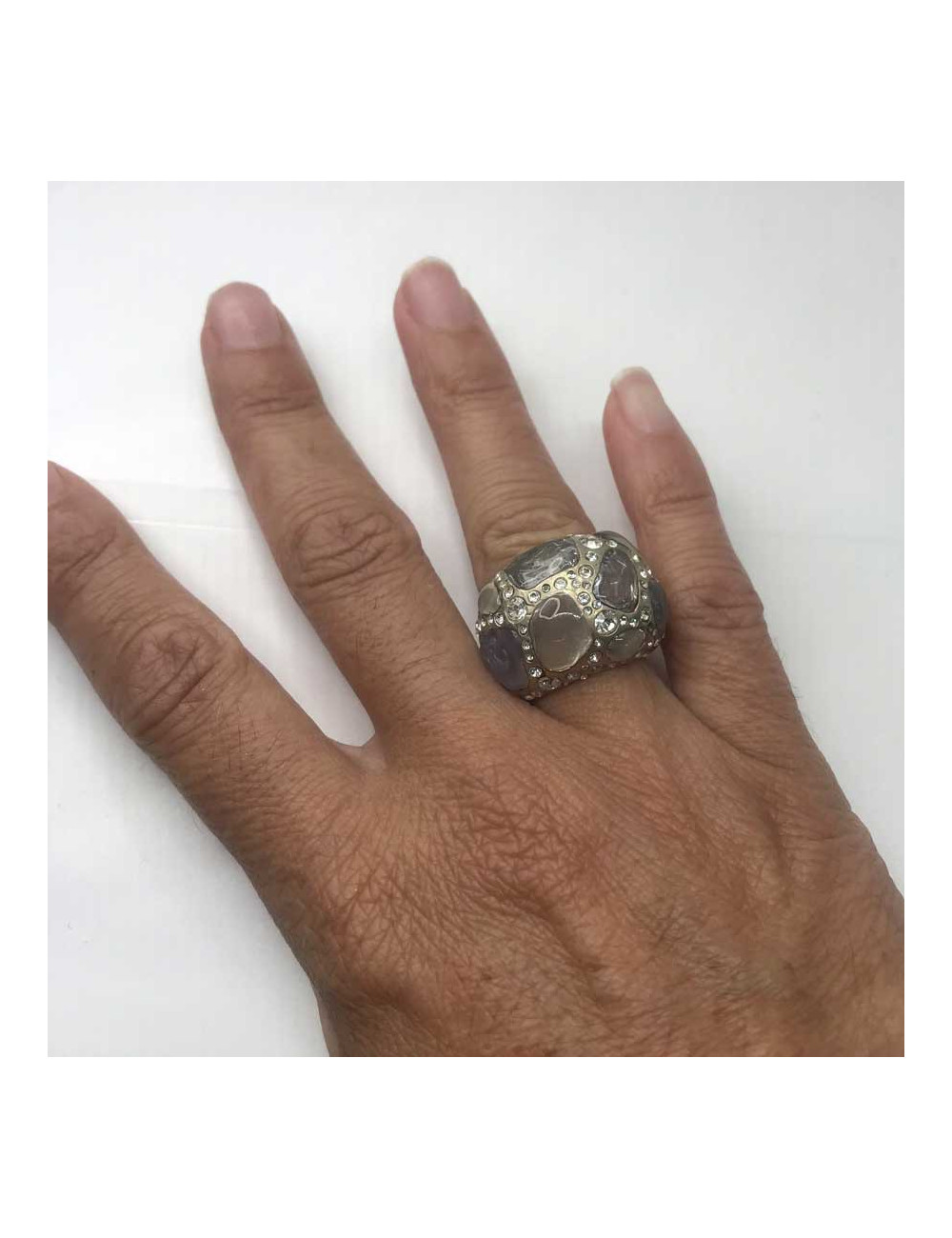 Bague CHANEL T50 strass