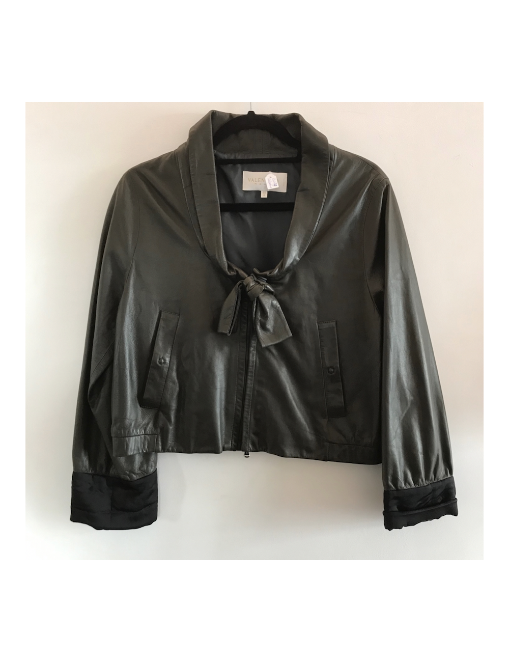 Veste VALENTINO en cuir lisse souple 