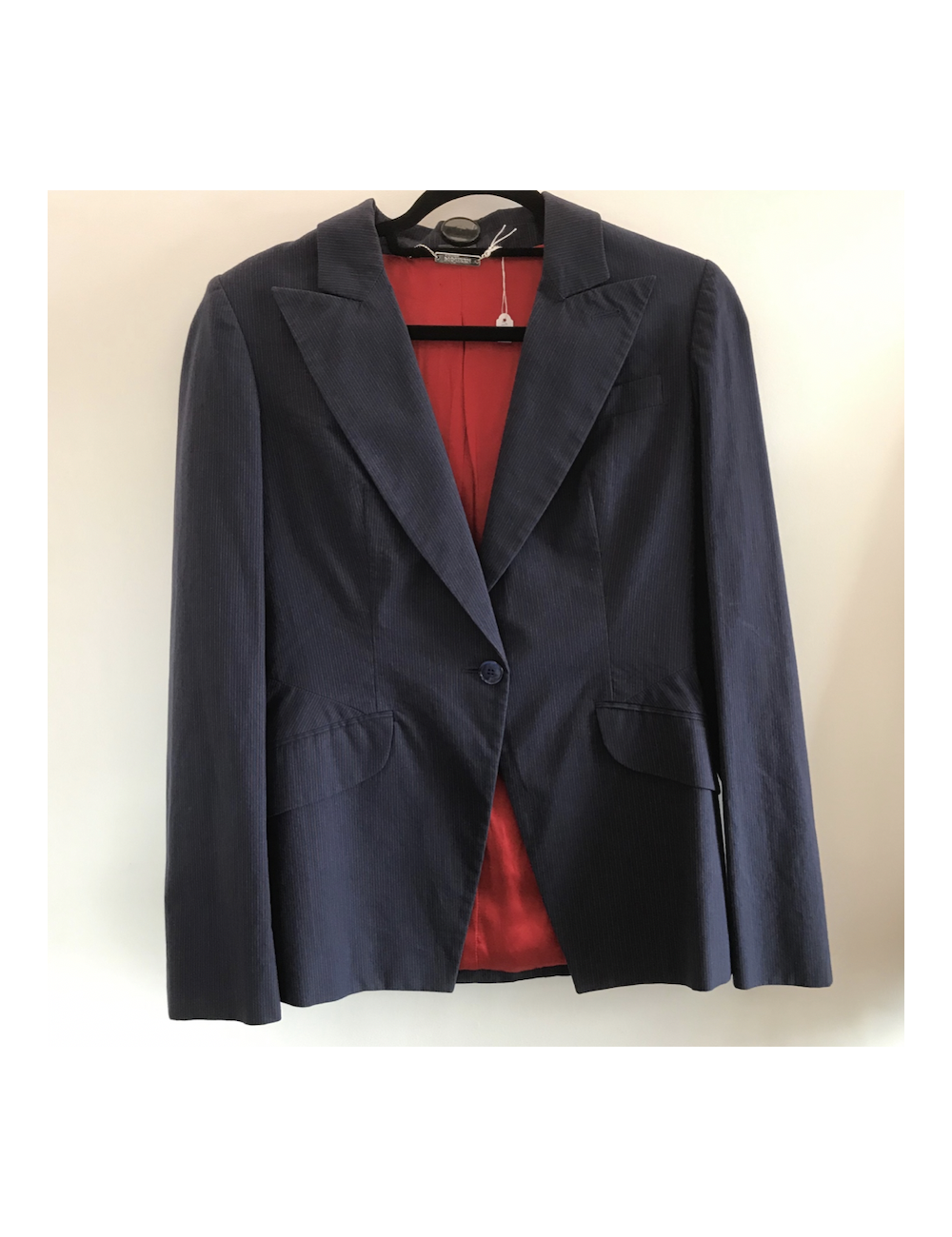 Veste ALEXANDER MCQUEEN T 40 en coton bleu marine avec lignes rouges et bleues