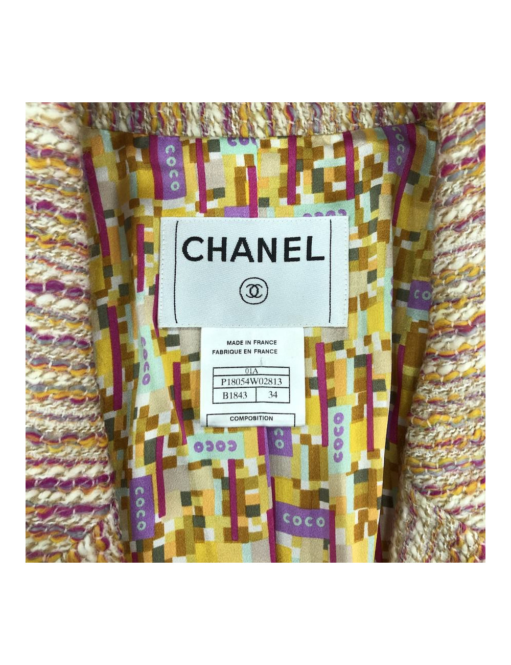 Veste CHANEL T 34 tweed 