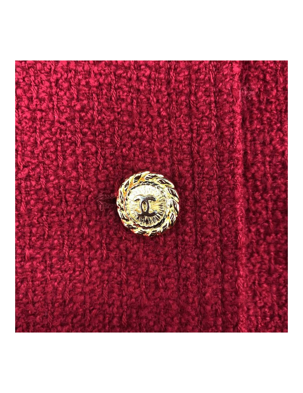 Veste rouge CHANEL boutons dorés