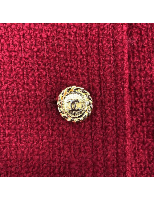 Veste rouge CHANEL boutons dorés