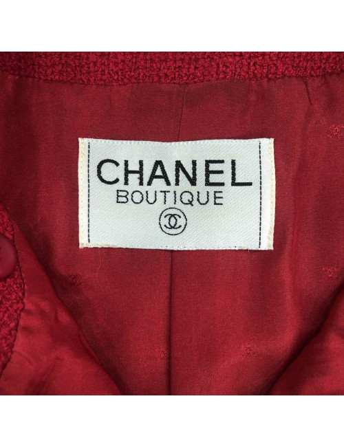 Veste rouge CHANEL boutons dorés